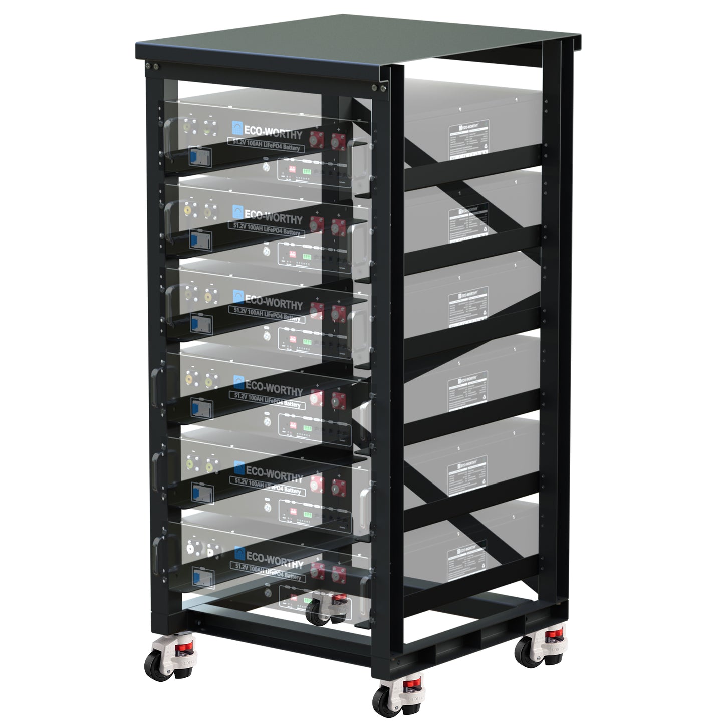 ECO-WORTHY 6-Layer 19 Inch Rack for 3U Server Rack Battery