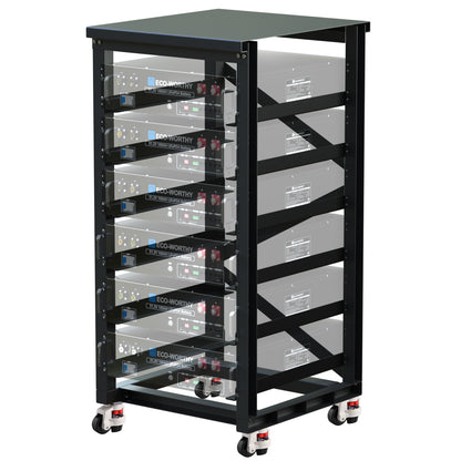 ECO-WORTHY 6-Layer 19 Inch Rack for 3U Server Rack Battery