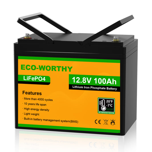 LiFePO4 12V 100Ah Lithium Iron Phosphate Battery With Low Temperature Protection