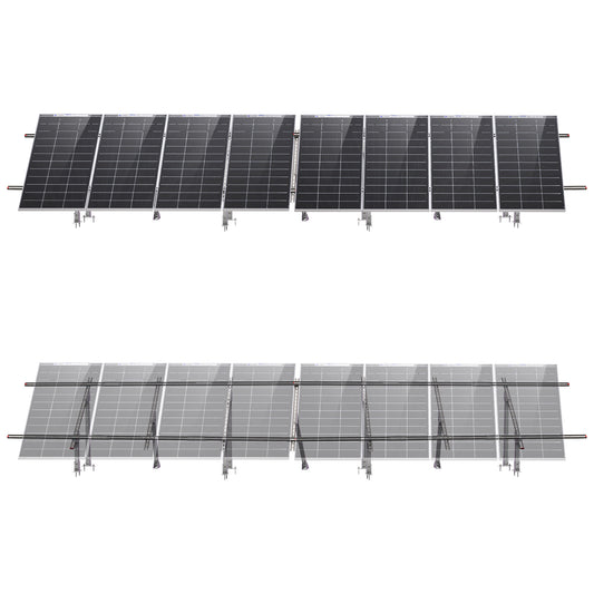Updated Adjustable Multi-Piece Solar Panel Mounting Brackets for 5-8 Pieces of 200W 300W 400W Solar Panels