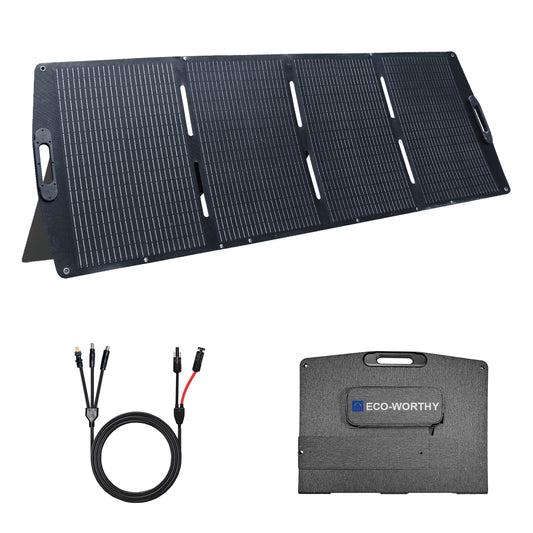 ECO-WORTHY 200W Portable Solar Panel for Outdoor Camping RV