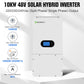 ECO-WORTHY Home Hybrid Solar Power System: 10KW GROWATT 120V/240V Output+ 20.48kWh Lithium Battery (4*48v 100Ah)+ 4920W Solar Panel (12*410W)