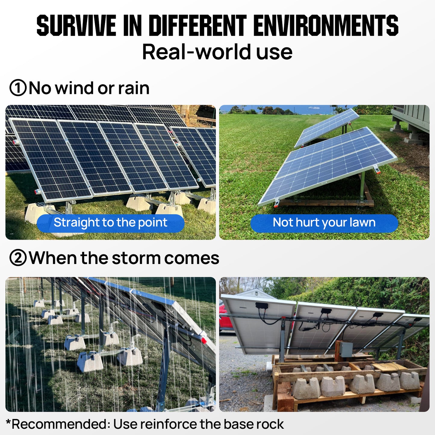 Updated Adjustable Multi-Piece Solar Panel Mounting Brackets for 5-8 Pieces of 200W 300W 400W Solar Panels