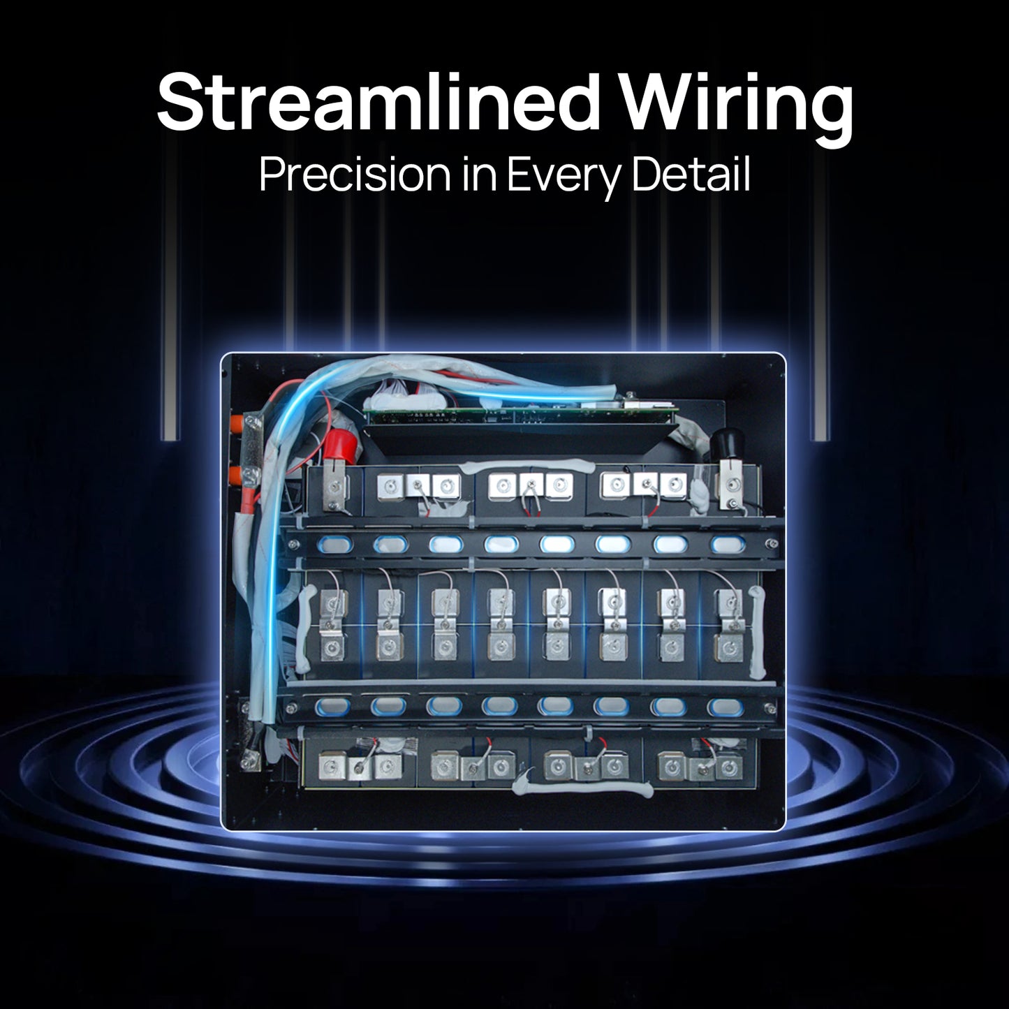 ECO-WORTHY 48V(51.2V) 100Ah Server Rack Battery,5.12kWh Lithium Battery,3U Size,With Bluetooth & Wifi(V3)