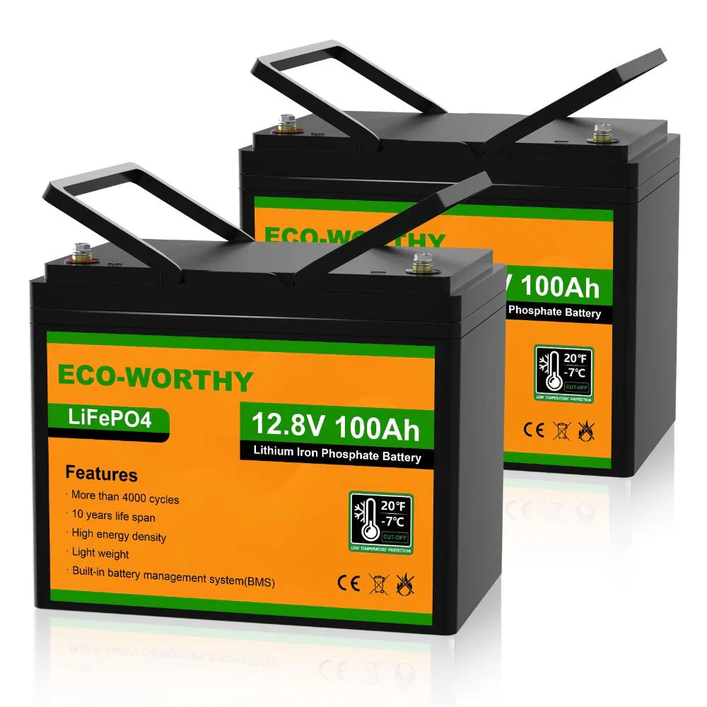 LiFePO4 12V 100Ah Lithium Iron Phosphate Battery With Low Temperature Protection